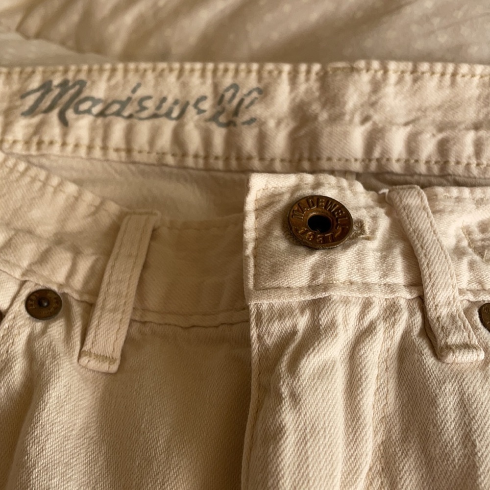 Madewell cream colored ultra soft jeans sz 26
